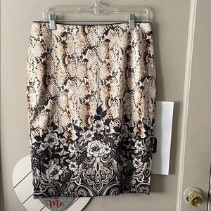 White House Black Market Snake Print Pencil Skirt